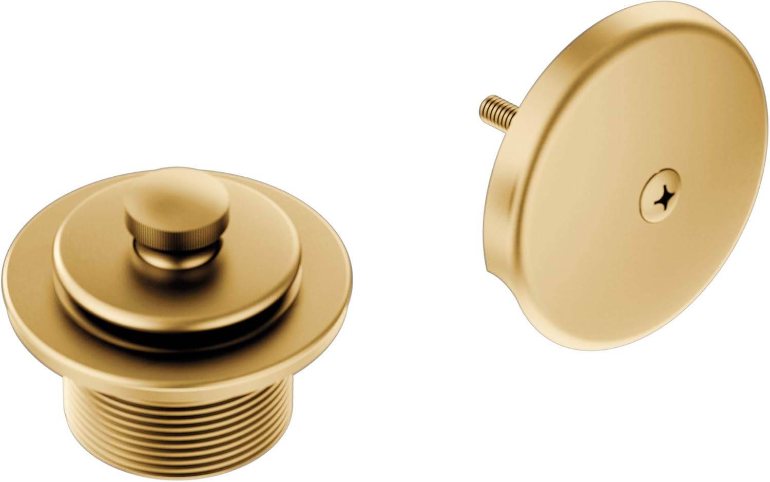 Moen T90331BN Push-N-Lock Tub and Shower Drain Kit with 1.5 Inch Threads, Brushed Nickel - Image 2