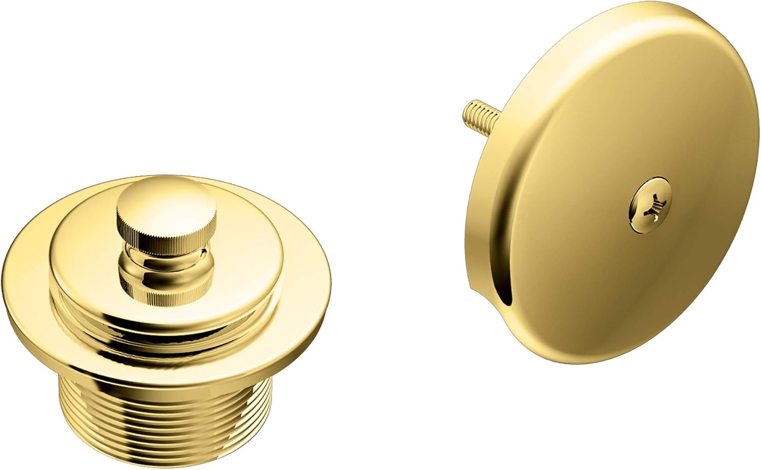 Moen T90331BN Push-N-Lock Tub and Shower Drain Kit with 1.5 Inch Threads, Brushed Nickel - Image 6