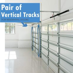 Alternative view of Garage Door Vertical Track Replacement ?C Set of Left and Right for 7 Foot Tall – Garage Door Rails Galvanized Steel Hardware Door Rails for Residential/Light Commercial Side Tracks for 2-inch Rollers
