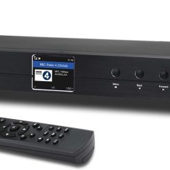 Ocean Digital WiFi Internet Component Radio Tuner (430 mm) WR10 FM/ Ethernet Bluetooth Receiver 2.4 Color Display with Digital Output to Connect Hi-Fi System -Black