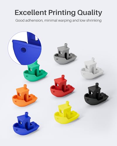 ELEGOO PLA Filament 1.75mm Bundle 4KG, 3D Printer Filament Dimensional Accuracy +/- 0.02mm, 4pcs 1kg Spool(2.2lbs) Fit Most FDM 3D Printers (Black, White, Dark Blue, True Red) - Image 22
