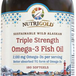 NutriGold Triple Strength Omega-3 Fish Oil 180 Softgels