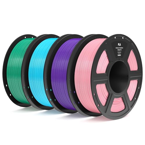 ELEGOO PLA Filament 1.75mm Bundle 4KG, 3D Printer Filament Dimensional Accuracy +/- 0.02mm, 4pcs 1kg Spool(2.2lbs) Fit Most FDM 3D Printers (Black, White, Dark Blue, True Red) - Image 29